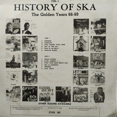 LP) HISTORY OF SKA VOL 2 : THE GOLDEN YEARS 66-69