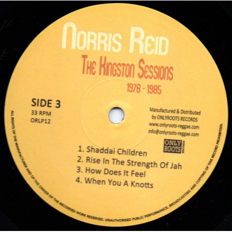 2xLP) NORRIS REID - THE KINGSTON SESSIONS 1978 - 1985