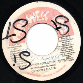 (7") GREGORY ISAACS - CONGRATULATION / ROOTS RADIC - CONGRAT