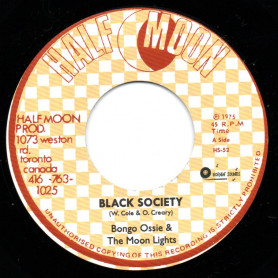 (7") BONGO OSSIE & THE MOON LIGHTS - BLACK SOCIETY / SUPER 8 CORPORATION - BLACK VERSION