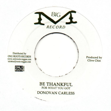 (7") DONOVAN CARLESS - BE THANKFUL / INSTRUMENTAL