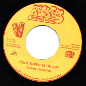 (7") JOHNNY OSBOURNE - COOL DOWN RUDE BOY / AUGUSTUS PABLO - COOL DOWN RUDE BOY VERSION