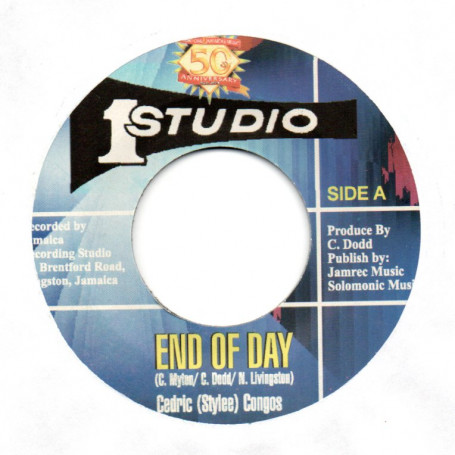 (7") CEDRIC (STYLEE) CONGOS - END OF DAY / VIN MORGAN & STUDIO ONE ALL STARS - VERSION