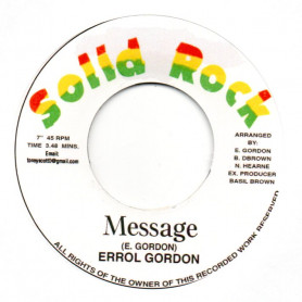 (7") ERROL GORDON - MESSAGE / VERSION