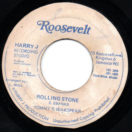 (7") TOMMY SHEAKSPEAR - ROLLING STONE / ROCK STONE DUB