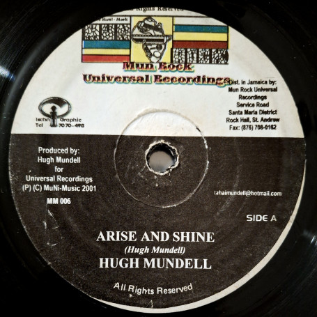 (12") HUGH MUNDELL - ARISE & SHINE / GHETTO ROCK VERSION