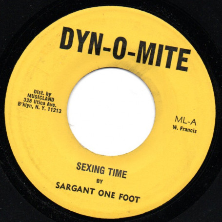 (7") SARGANT ONE FOOT - SEXING TIME / PRINCE WILLIAMS - PUS JUCK