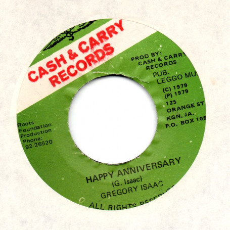 (7") GREGORY ISAACS - HAPPY ANNIVERSARY / VERSION