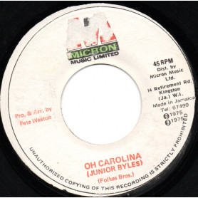 (7") JUNIOR BYLES - OH CAROLINA / SOUL SYNDICATE - TELEPHONE BILL TOO BIG