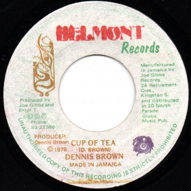 (7") DENNIS BROWN - CUP OF TEA / D.E.B MUSIC PLAYERS - A PIECE OF BREAD