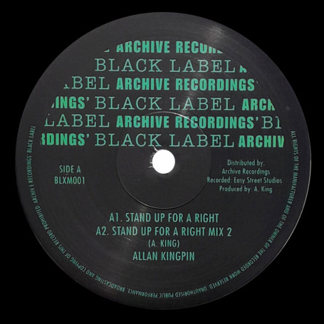 (12") ALLAN KINGPIN - STAND UP FOR A RIGHT / AQUIZIM - VERSION