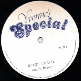 (12") DENNIS BROWN - STAGE COACH / THE RIGHT FIGHT