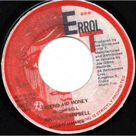 (7") MICHAEL CAMPBELL - FRIEND & MONEY / JOE GIBBS & THE PROFESSIONALS - BUBBLER IN MONEY