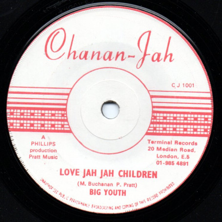 (7") BIG YOUTH - LOVE JAH CHILDREN / VERSION