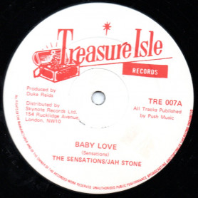 (12") THE SENSATIONS & JAH STONE - BABY LOVE / THE TECHNIQUES - THE ORIGINAL TRAVELLING MAN