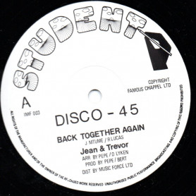 (12") JEAN & TREVOR - BACK TOGETHER AGAIN / IMF PLAYERS - DUB AGAIN