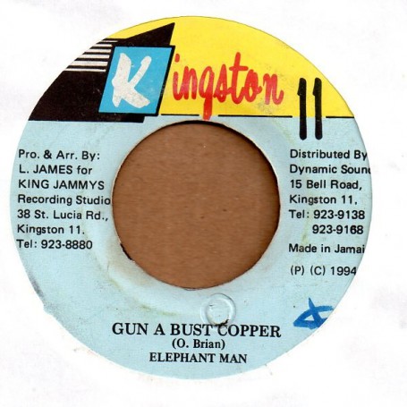 (7") ELEPHANT MAN - GUN A BUST COPPER / VERSION