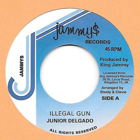 (7") JUNIOR DELGADO - ILLEGAL GUN / ILLEGAL VERSION